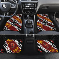 Personalised Papua New Guinea Bird Drum Car Mats Papuan Batik Motif