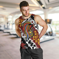 Personalised Papua New Guinea Bird Drum Men Tank Top Papuan Batik Motif