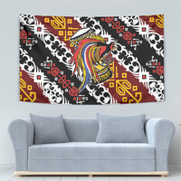 Papua New Guinea Bird Drum Tapestry Papuan Batik Motif
