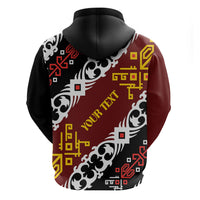 Personalised Papua New Guinea Bird Drum Zip Hoodie Papuan Batik Motif LT9 - Polynesian Pride