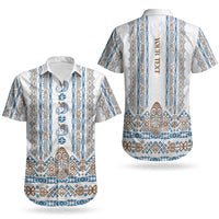 Personalised Papua New Guinea Bird Ethnic Couples Matching Summer Maxi Dress and Hawaiian Shirt Papuan Batik Inspired Pattern