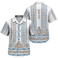 Personalised Papua New Guinea Bird Ethnic Family Matching Summer Maxi Dress and Hawaiian Shirt Papuan Batik Inspired Pattern LT9 Son's Shirt White - Polynesian Pride
