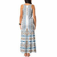 Personalised Papua New Guinea Bird Ethnic Tank Maxi Dress Papuan Batik Inspired Pattern LT9 - Polynesian Pride