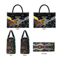 Australia New Zealand Personalised Leather Bag Maori Aboriginal Art Style - Polynesian Pride