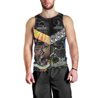 Personalised New Zealand and Australia Men Tank Top Maori Mix Aboriginal Art Style LT9 - Polynesian Pride