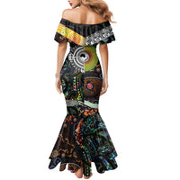 New Zealand and Australia Mermaid Dress Maori Mix Aboriginal Art Style