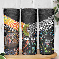New Zealand and Australia Skinny Tumbler Maori Mix Aboriginal Art Style