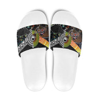 Australia New Zealand Personalised Slide Sandals Maori Aboriginal Art Style - Polynesian Pride