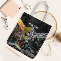 Australia New Zealand Personalised Tote Bag Maori Aboriginal Art Style - Polynesian Pride