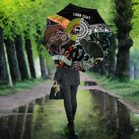 Australia New Zealand Personalised Umbrella Maori Aboriginal Art Style - Polynesian Pride