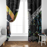 Personalised New Zealand and Australia Window Curtain Maori Mix Aboriginal Art Style LT9 - Polynesian Pride