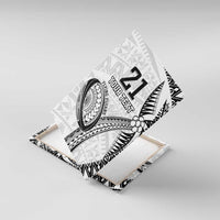 Custom Fiji Rugby Pacific Canvas Wall Art Polynesian Palm Tattoo LT9 With Frame White - Polynesian Pride