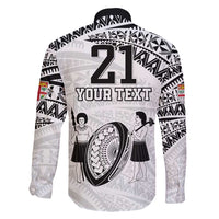 Custom Fiji Rugby Pacific Family Matching Long Sleeve Bodycon Dress and Hawaiian Shirt Polynesian Palm Tattoo LT9 - Polynesian Pride