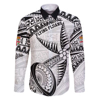Custom Fiji Rugby Pacific Family Matching Puletasi and Hawaiian Shirt Polynesian Palm Tattoo