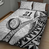 Custom Fiji Rugby Pacific Quilt Bed Set Polynesian Palm Tattoo LT9 - Polynesian Pride