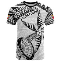Custom Fiji Rugby Pacific T Shirt Polynesian Palm Tattoo LT9 White - Polynesian Pride