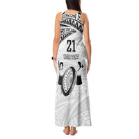 Custom Fiji Rugby Pacific Tank Maxi Dress Polynesian Palm Tattoo LT9 - Polynesian Pride
