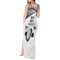 Custom Fiji Rugby Pacific Tank Maxi Dress Polynesian Palm Tattoo LT9 - Polynesian Pride