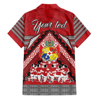 Personalised Tonga Rugby Pacific Family Matching Long Sleeve Bodycon Dress and Hawaiian Shirt Ikale Tahi Sipi Tau