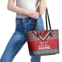 Personalised Tonga Rugby Pacific Leather Tote Bag Ikale Tahi Sipi Tau LT9 - Polynesian Pride