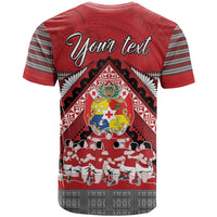 Personalised Tonga Rugby Pacific T Shirt Ikale Tahi Sipi Tau LT9 - Polynesian Pride