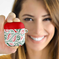 New Zealand Kowhaiwhai Christmas AirPods Case Traditional Maori Koru Pattern LT9 White - Polynesian Pride
