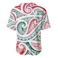 New Zealand Kowhaiwhai Christmas Baseball Jersey Traditional Maori Koru Pattern - Polynesian Pride