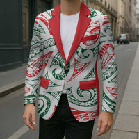 New Zealand Kowhaiwhai Christmas Blazer Traditional Maori Koru Pattern - Polynesian Pride
