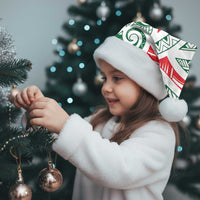 New Zealand Kowhaiwhai Christmas Santa Hat Traditional Maori Koru Pattern - Polynesian Pride