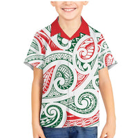 New Zealand Kowhaiwhai Christmas Family Matching Mermaid Dress and Hawaiian Shirt Traditional Maori Koru Pattern - Polynesian Pride