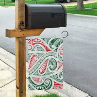 New Zealand Kowhaiwhai Christmas Garden Flag Traditional Maori Koru Pattern - Polynesian Pride