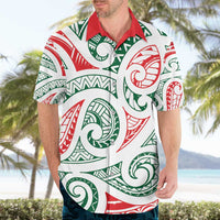 New Zealand Kowhaiwhai Christmas Hawaiian Shirt Traditional Maori Koru Pattern - Polynesian Pride