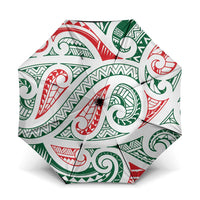 New Zealand Kowhaiwhai Christmas Umbrella Traditional Maori Koru Pattern - Polynesian Pride