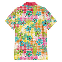 Hawaiian Palaka Family Matching Summer Maxi Dress and Hawaiian Shirt Hibiscus Palm Leaf Pattern - Polynesian Pride