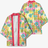 Hawaiian Palaka Kimono Hibiscus Palm Leaf Pattern - Polynesian Pride