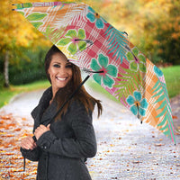 Hawaiian Palaka Umbrella Hibiscus Palm Leaf Pattern - Polynesian Pride