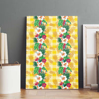 Hawaiian Palaka Canvas Wall Art Hibiscus Pineapple Lei - Polynesian Pride