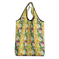 Hawaiian Palaka Grocery Bag Hibiscus Pineapple Lei - Polynesian Pride