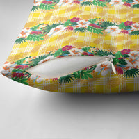 Hawaiian Palaka Pillow Cover Hibiscus Pineapple Lei - Polynesian Pride