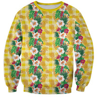 Hawaiian Palaka Sweatshirt Hibiscus Pineapple Lei - Polynesian Pride