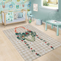 Brown Hawaiian Palaka Area Rug Kukui Nut Money Lei - Polynesian Pride