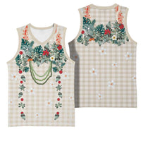 Brown Hawaiian Palaka Basketball Jersey Kukui Nut Money Lei - Polynesian Pride