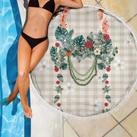 Brown Hawaiian Palaka Beach Blanket Kukui Nut Money Lei - Polynesian Pride