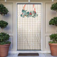 Brown Hawaiian Palaka Door Cover Kukui Nut Money Lei - Polynesian Pride