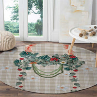 Brown Hawaiian Palaka Round Carpet Kukui Nut Money Lei - Polynesian Pride