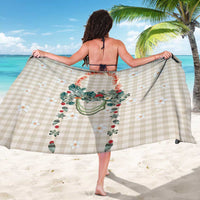 Brown Hawaiian Palaka Sarong Kukui Nut Money Lei - Polynesian Pride