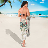 Brown Hawaiian Palaka Sarong Kukui Nut Money Lei - Polynesian Pride