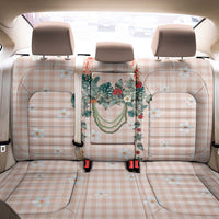 Peach Hawaiian Palaka Back Car Seat Cover Kukui Nut Money Lei - Polynesian Pride