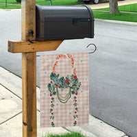 Peach Hawaiian Palaka Garden Flag Kukui Nut Money Lei - Polynesian Pride