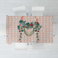 Peach Hawaiian Palaka Tablecloth Kukui Nut Money Lei LT9 Peach - Polynesian Pride